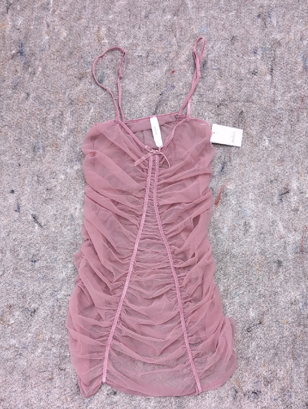 Auden Dusty Pink Ruffle One-Piece Size Small